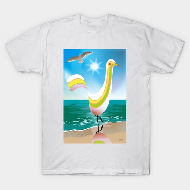 Summer Shore Bird T-Shirt by charker